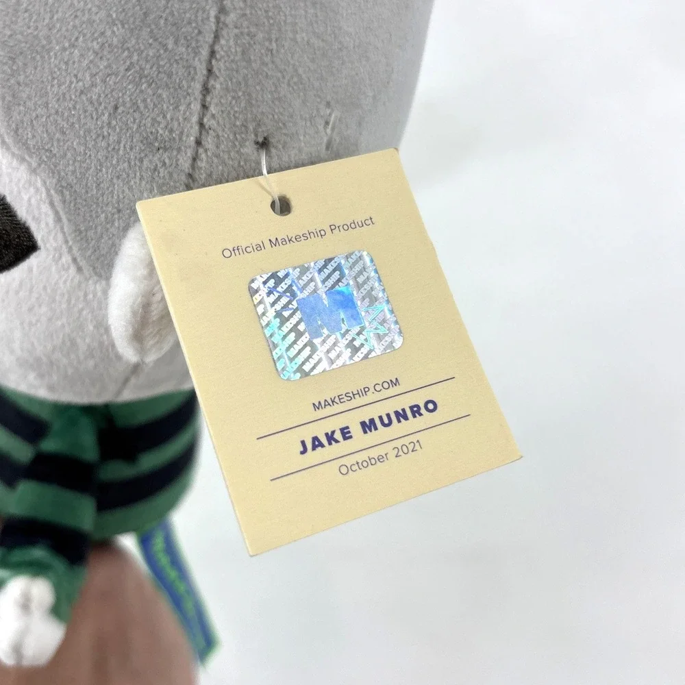 RARE! Goth Jake Makeship Plush by Jake Munro (Only 902 Made!) Has Paper Tag
